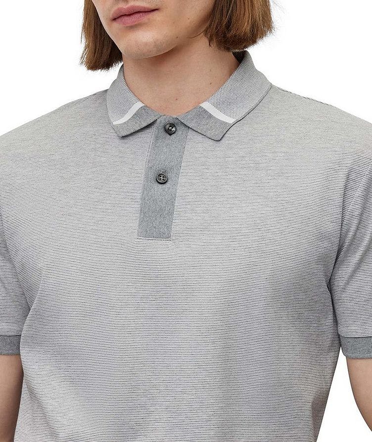 Two-Tone Micro-Pattern Cotton Polo image 2