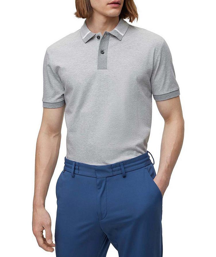 Two-Tone Micro-Pattern Cotton Polo image 3