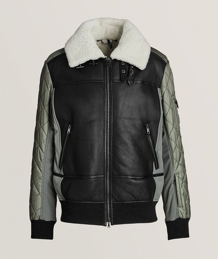 Mailo Mixed Materials Leather Ski Jacket image 0