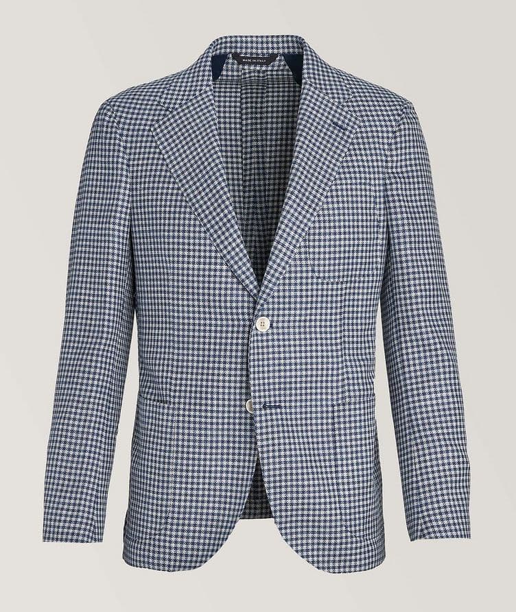 Houndstooth Virgin Wool, Silk & Linen Sport Jacket image 0