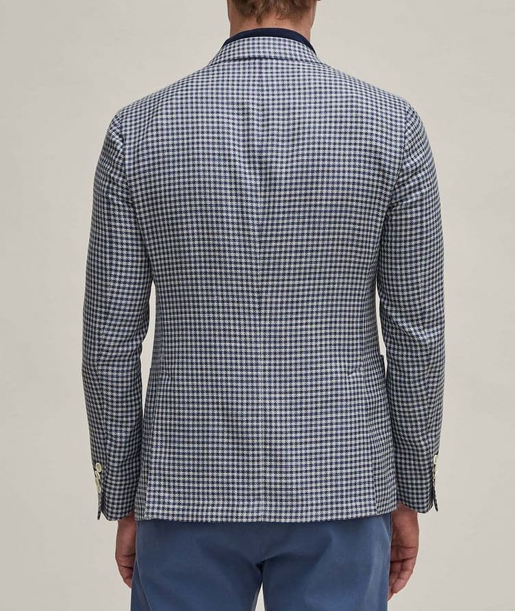 Houndstooth Virgin Wool, Silk & Linen Sport Jacket image 2