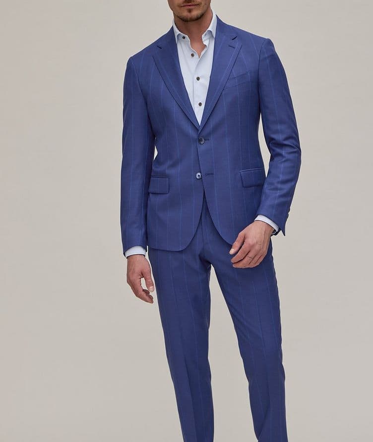 Wide Stripe Wool Suit image 1