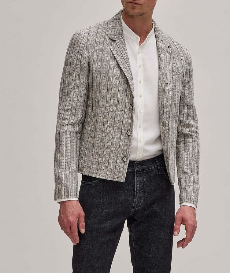 Textured Weave Cotton-Hemp Jacket image 1