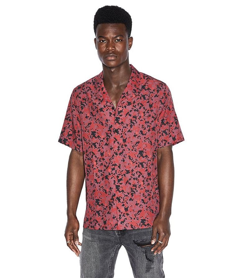 Chemise décontractée à motif et à manches courtes image 0