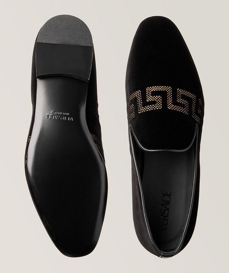 Greca Embroidered Velvet Loafers image 2