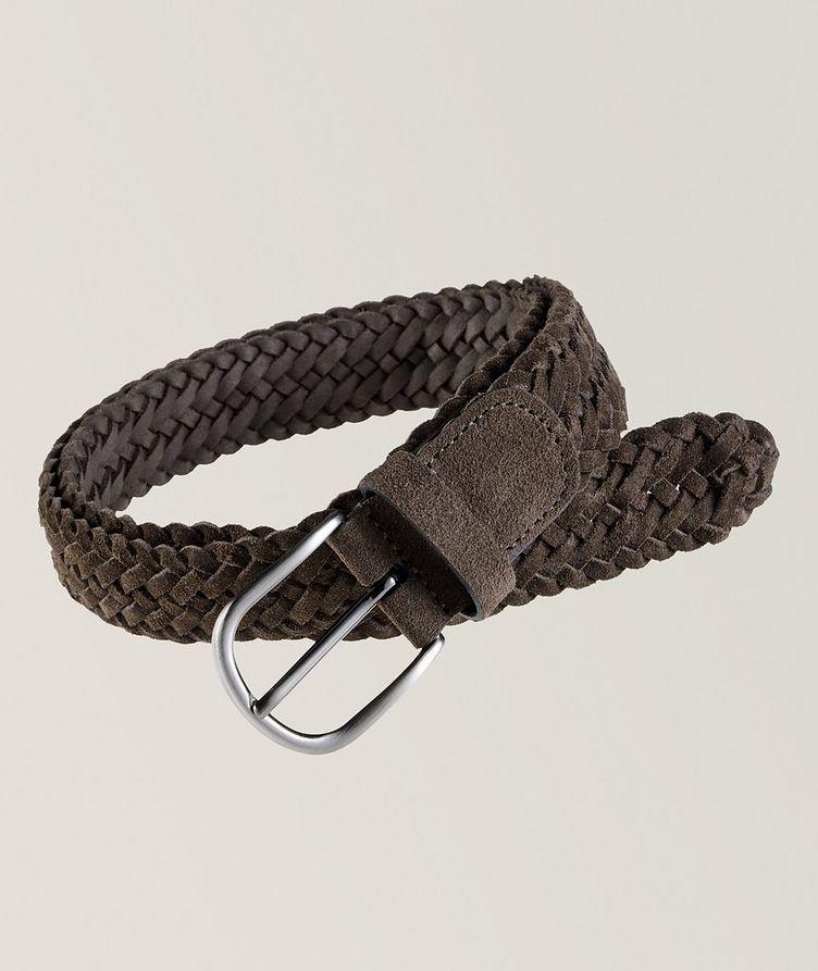 Woven Suede Pin-Buckle Belt image 0