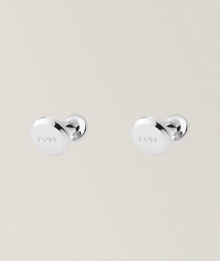 Engraved Logo Round Cufflinks image 0