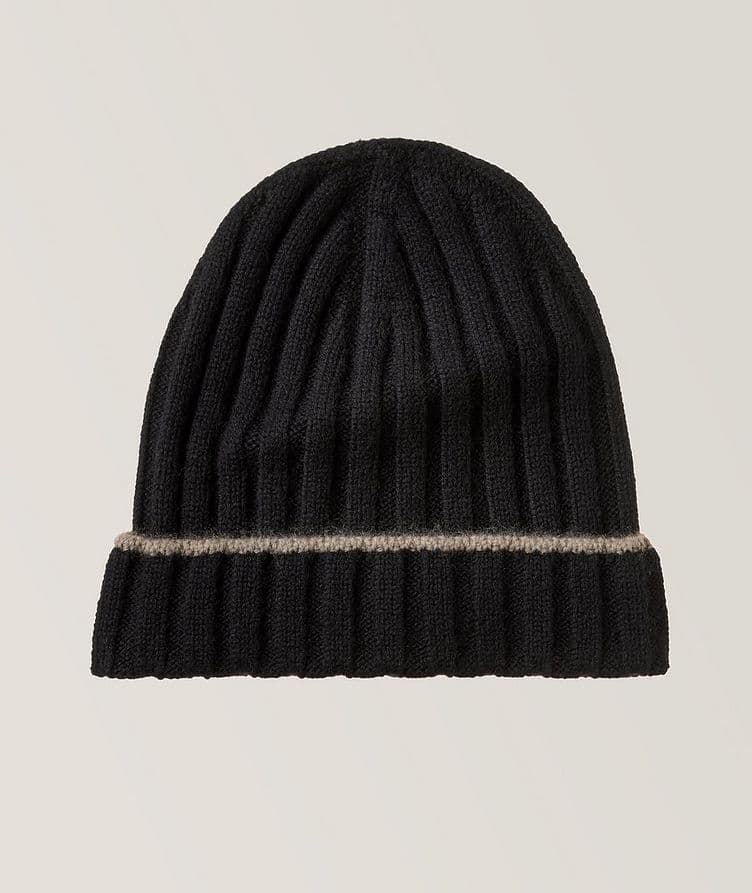 Contrast Trim Knit Cashmere Toque image 0