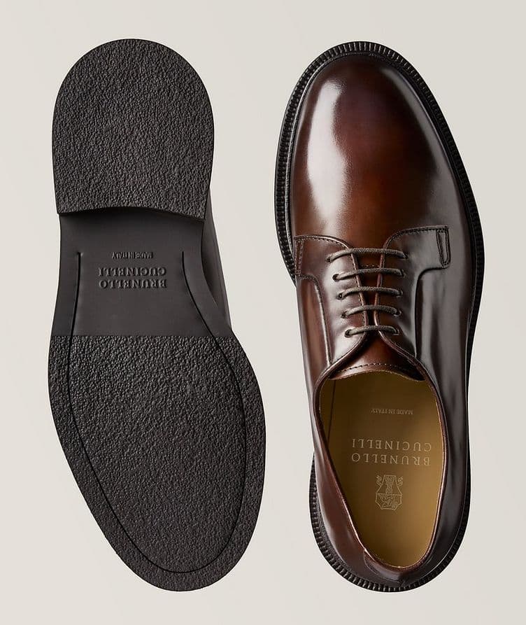 Polished Leather Lace Up Derbies image 2