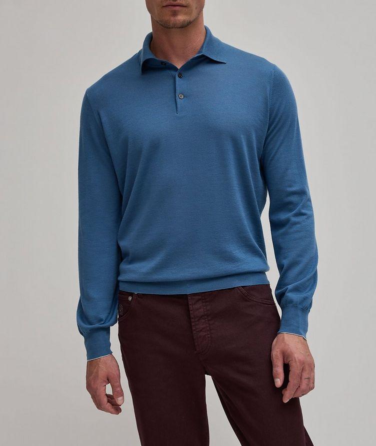 Fine Gauge Wool-Cashmere Knitted Polo  image 1