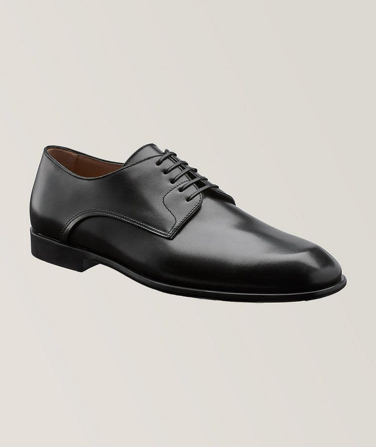 Fosco Polished Leather Plain-Toe Derbies image 0