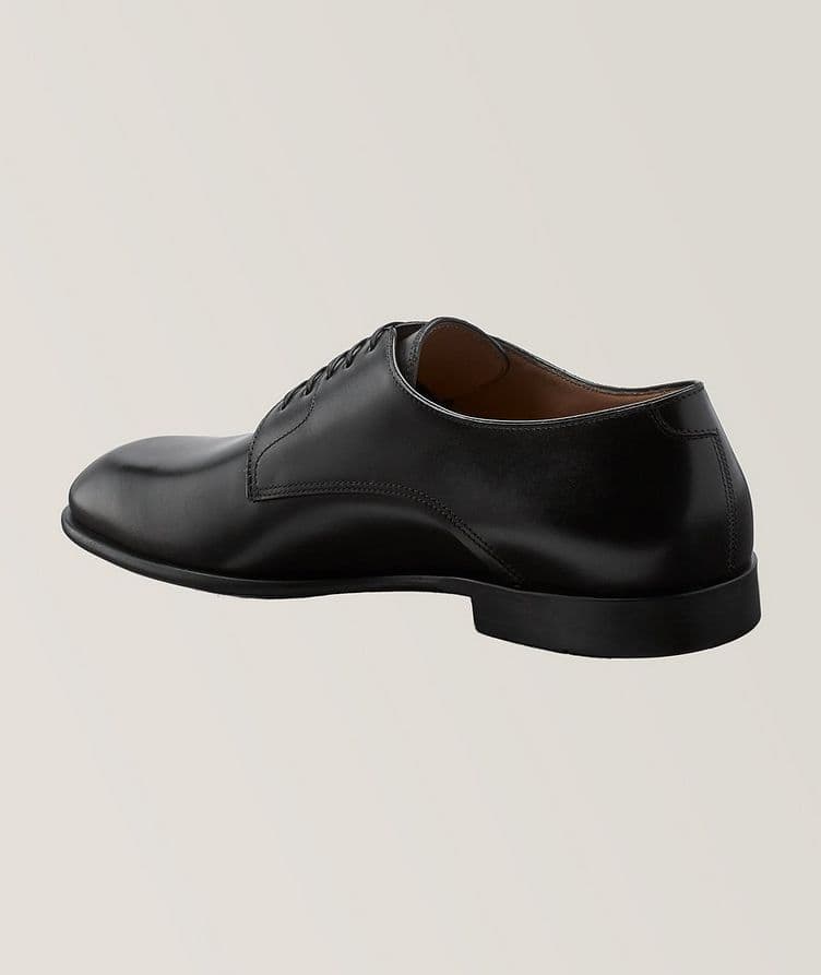 Fosco Polished Leather Plain-Toe Derbies image 1