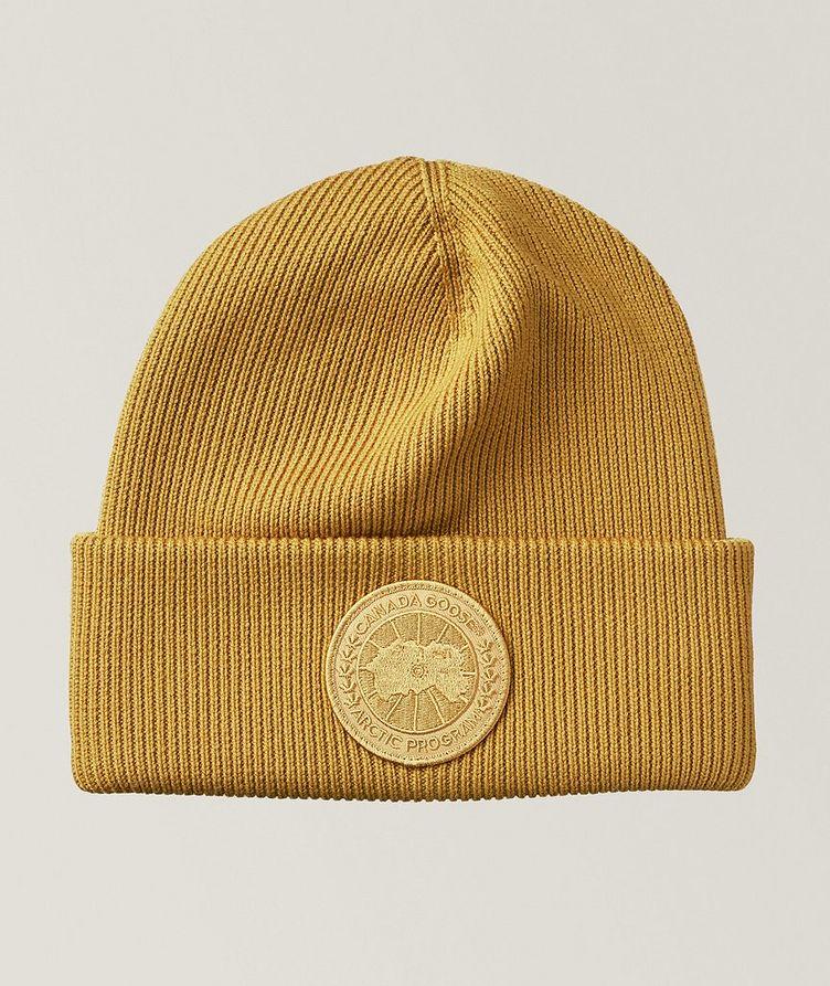 Tuque en laine mérinos avec écusson de marque image 0