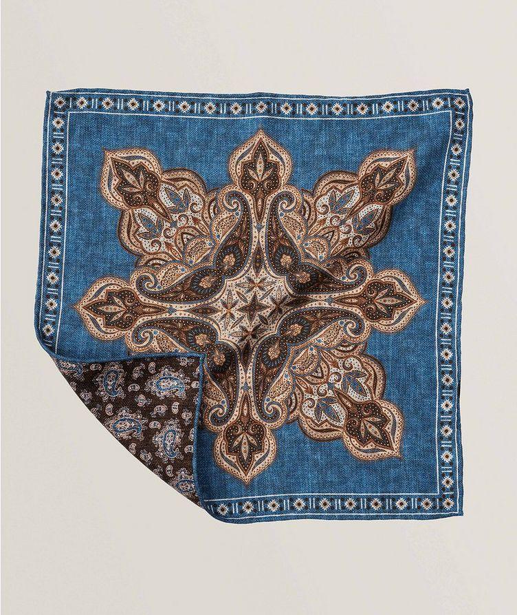 Reversible Paisley Silk Pocket Square image 0