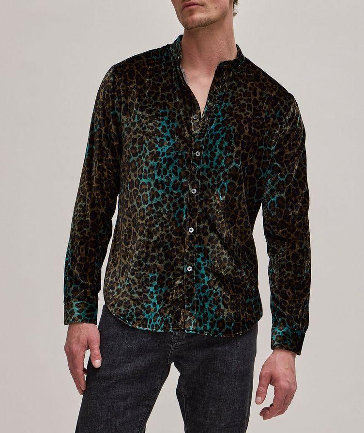 Chemise décontractée en velours à motif léopard image 1