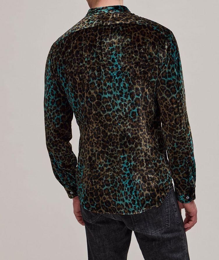 Tie Dye Leopard Print Cotton Sport Shirt image 2