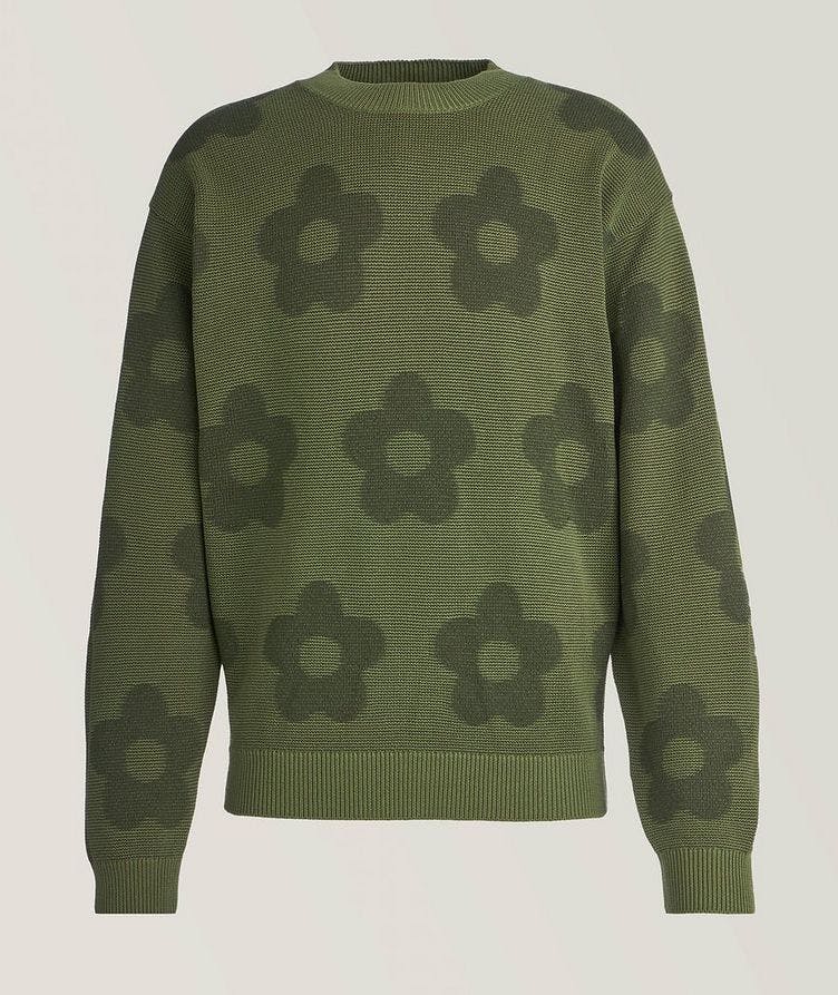 All-Over Floral Camouflage Cotton Knitted Sweater  image 0