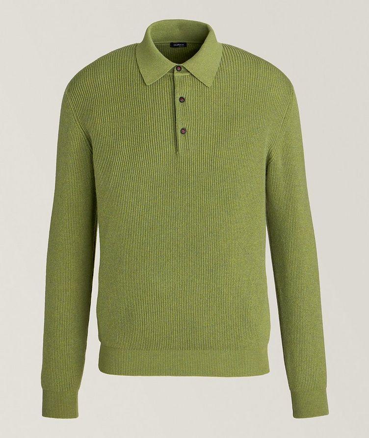 Cashmere Ribbed Knitted Polo image 0