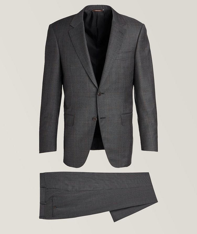 Contemporary-Fit Checkered Wool Suit  image 0