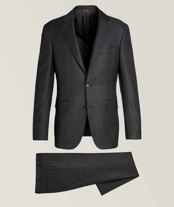 Canali Kei Plaid Wool Suit