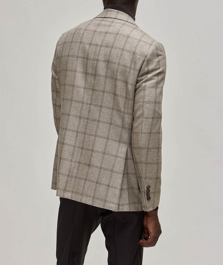 Kei Windowpane Silk-Wool Sport Jacket image 2