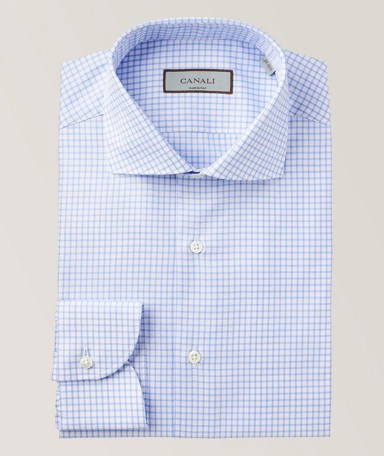 Slim-Fit Check Pattern Cotton Dress Shirt image 0