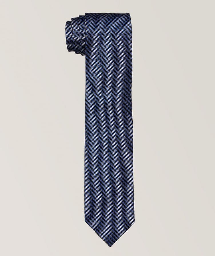 Miniature Houndstooth Silk Tie image 0