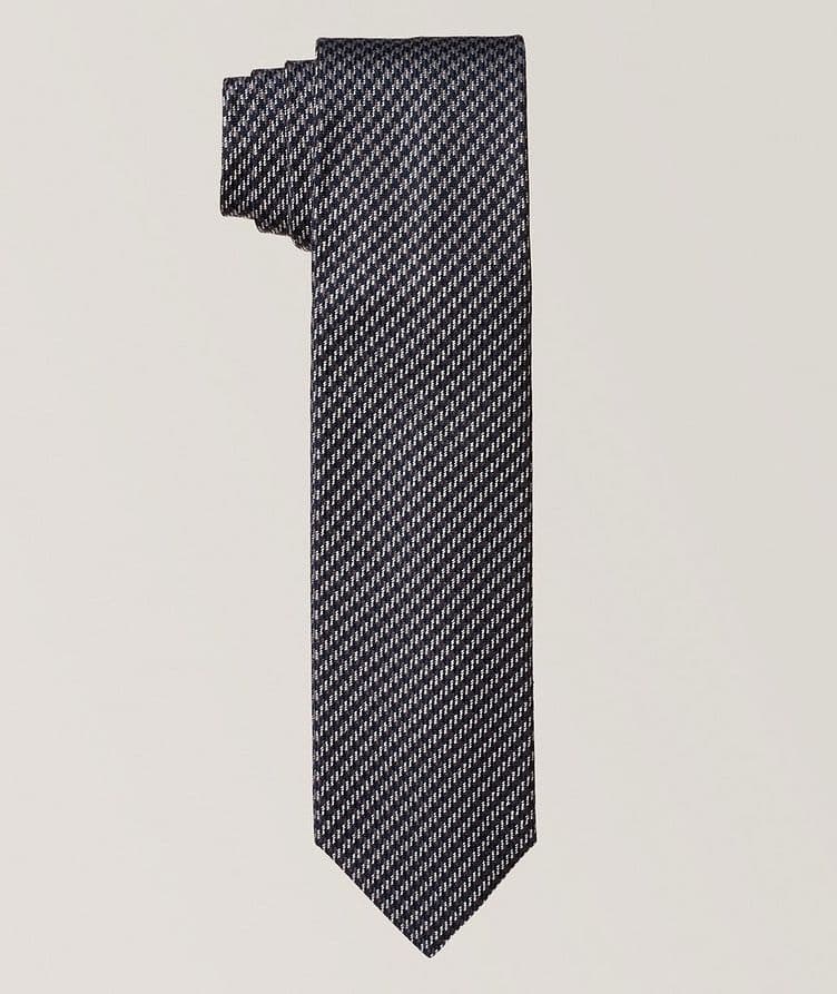 Miniature Houndstooth Silk Tie image 0