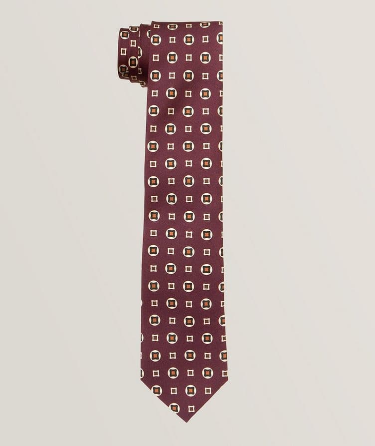 Geometric Medallion Silk Tie image 0