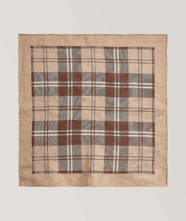 Plaid Print Linen Pocket Square image 0