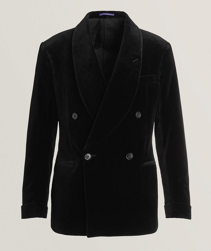 Ralph Lauren Purple Label Double-Breasted Velvet Cocktail Jacket 