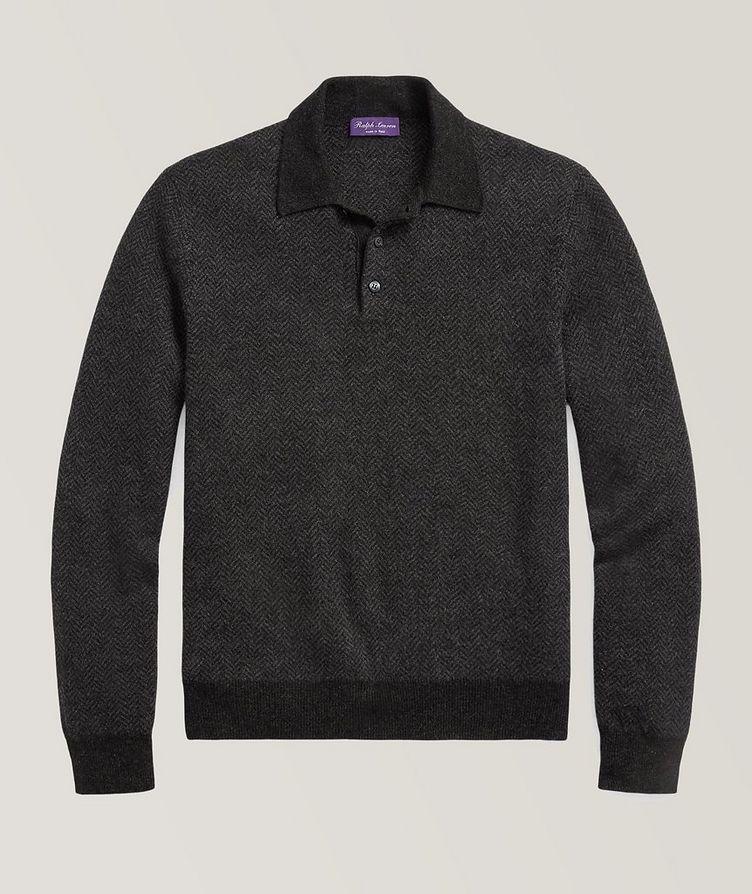 Herringbone Cashmere Polo image 0