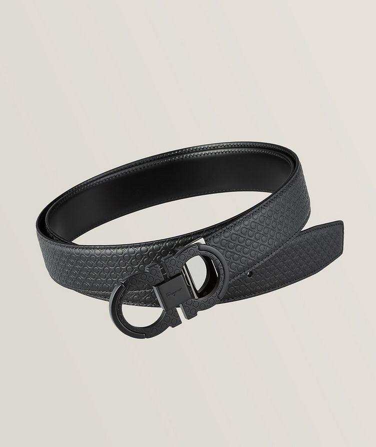 Ceinture en cuir à motif de logos image 0