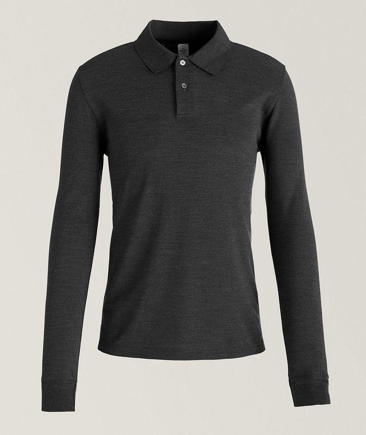 Mélange Wool-Mulberry Silk Jersey-Knit Polo  image 0