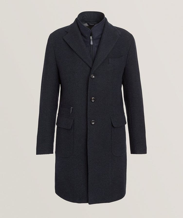 Insert Herringbone Wool-Cashmere Coat  image 0