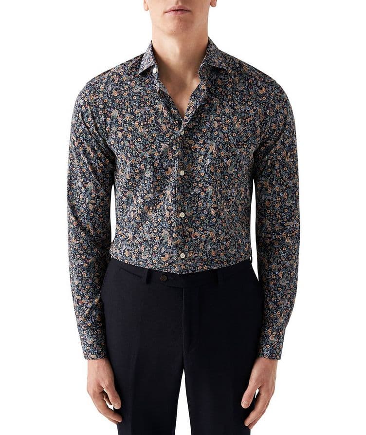 Slim Fit Floral Print Four-Way Stretch Shirt image 1