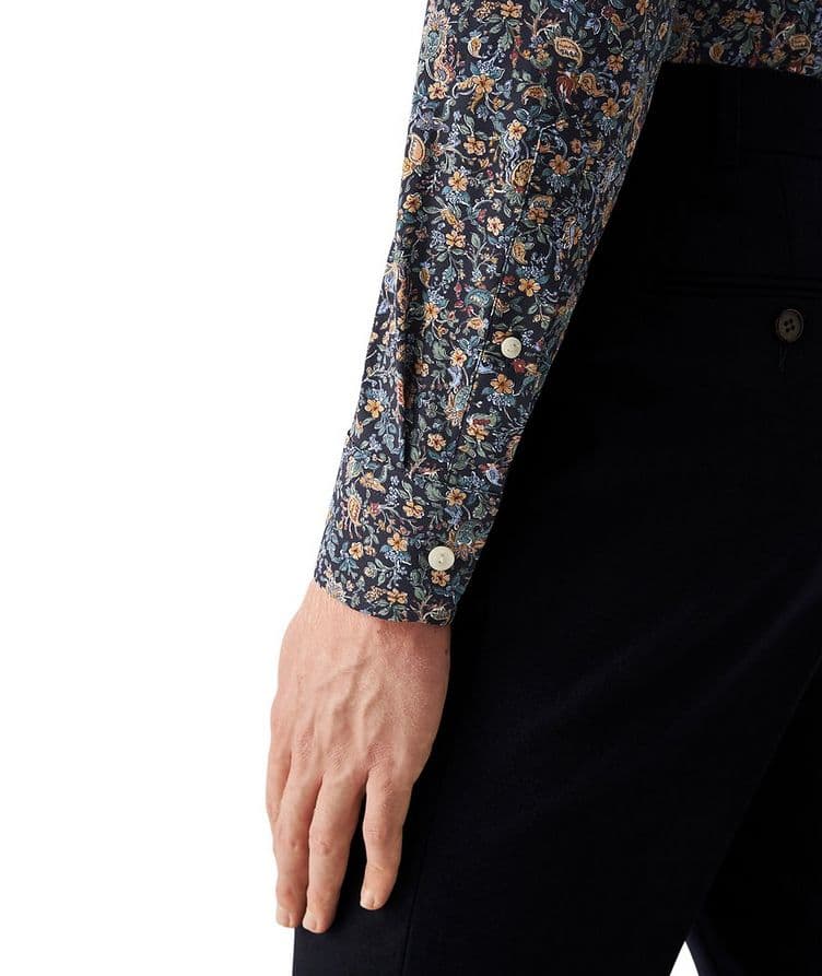 Slim Fit Floral Print Four-Way Stretch Shirt image 3