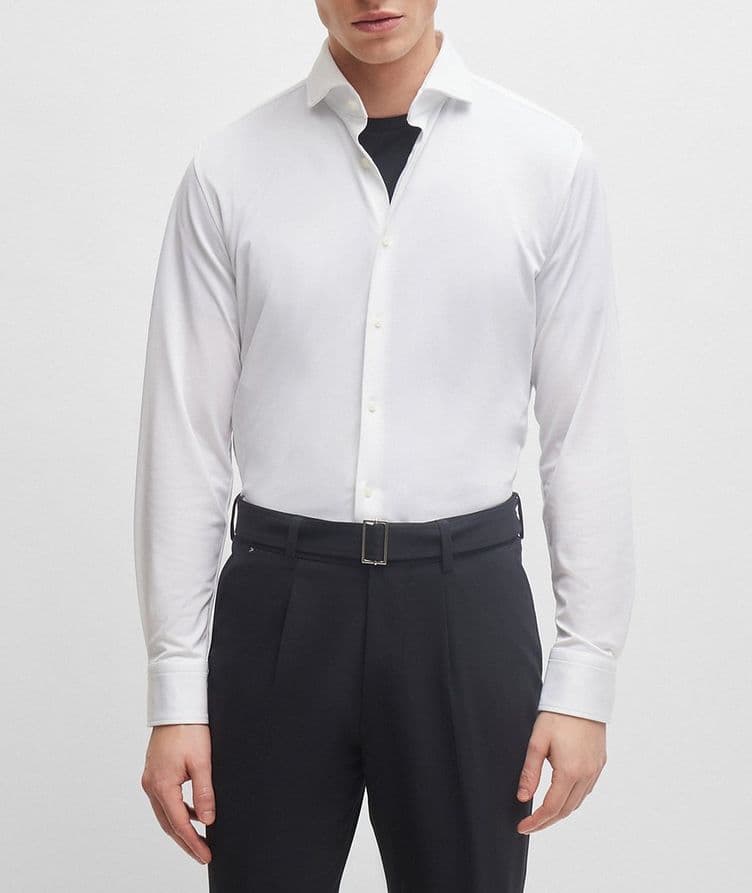 Slim-Fit Stretch-Fabric Dress Shirt image 1