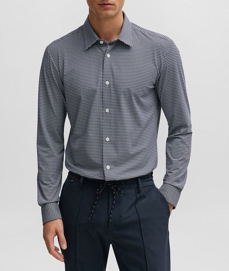 Geometric Performance-Stretch Sport Shirt image 1