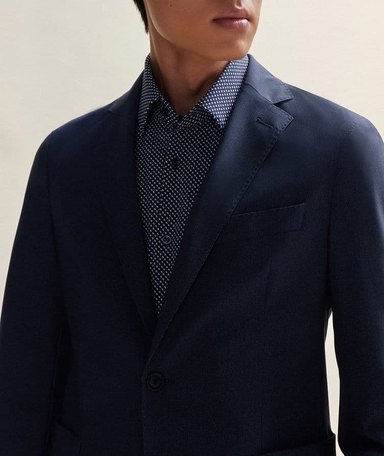 Micro-Patterned Jersey Stretch Sport Jacket image 3