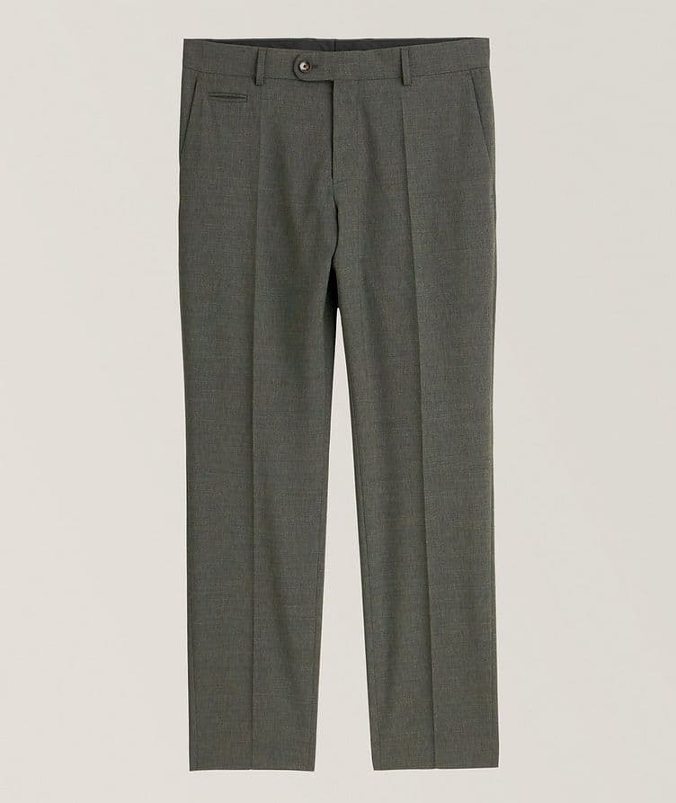 Slim Fit Wrinkle-Resistent Mélange Trousers image 0