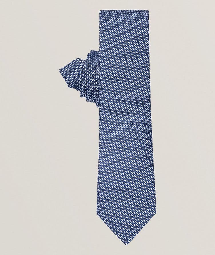 Micro Pattern Silk Jacquard Tie image 1