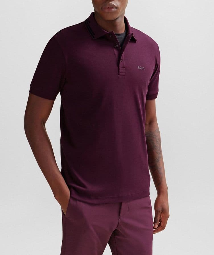 Slim-Fit Interlock Cotton Polo image 1