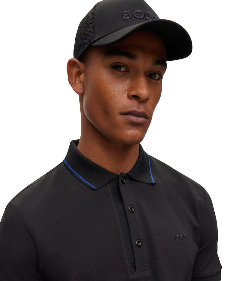 Slim-Fit Logo Placket Cotton Knit Polo image 3