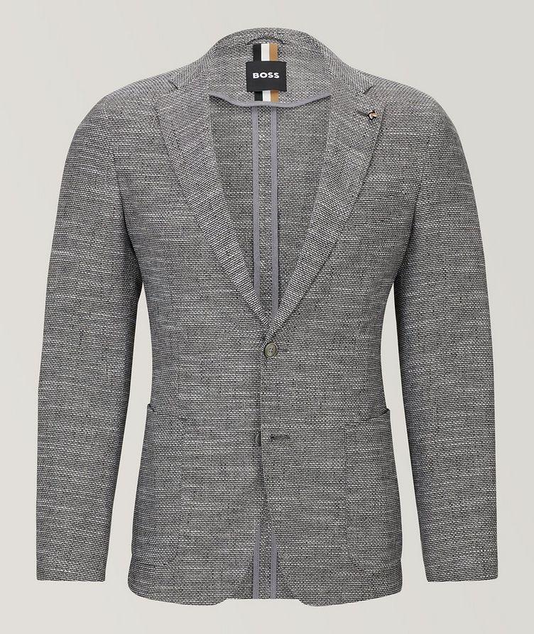 Slim-Fit Micro-Pattern Cotton-Blend Sport Jacket image 0