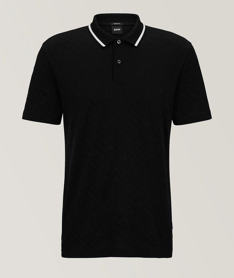 Jacquard Cotton Knit Polo image 0