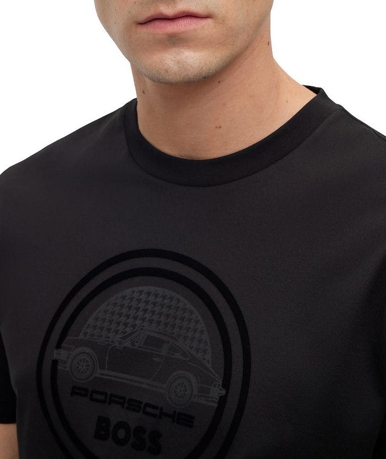 Porsche Collection Flocked Logo Cotton T-Shirt image 4