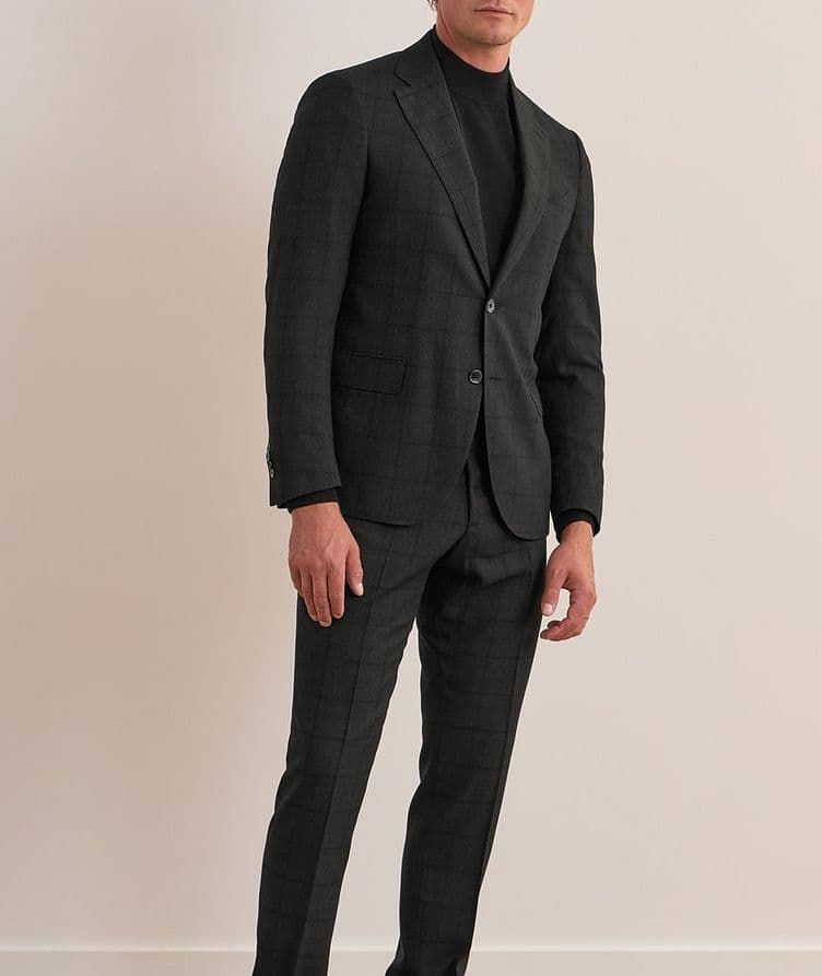 Tonal Windowpane Wool Melange Suit image 1