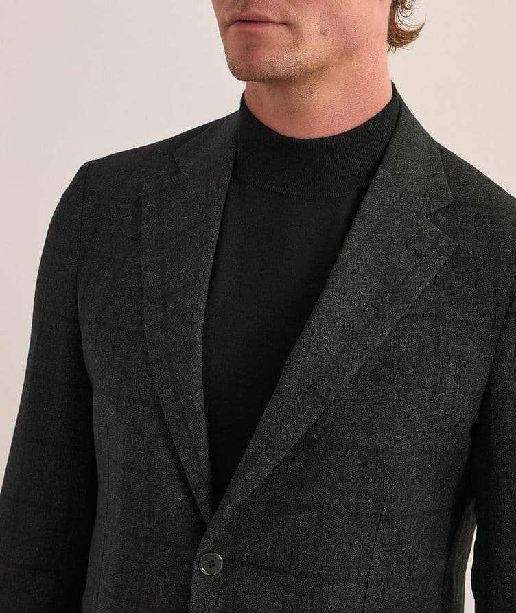 Tonal Windowpane Wool Melange Suit image 3