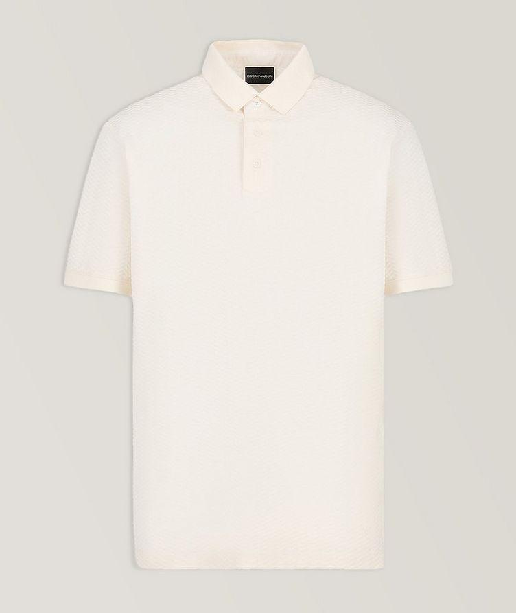 All-Over Wavy Motif Jersey Cotton Polo image 0